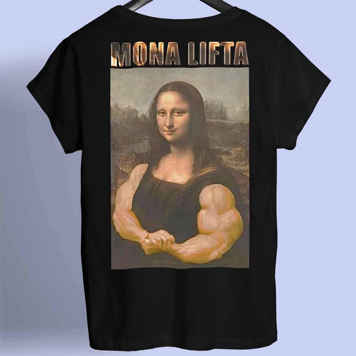 Mona Lifta - Maglietta Premium unisex con stampa sul retro