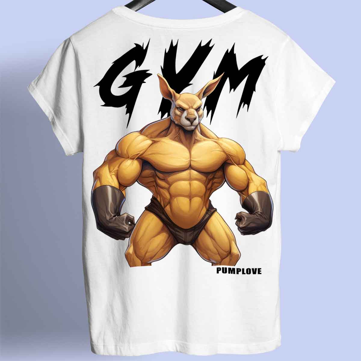Canguro da palestra - T-shirt premium unisex con stampa sul retro