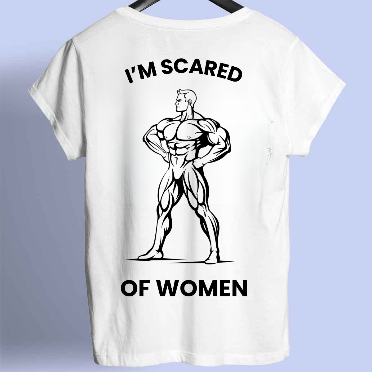 Scared - Maglietta Premium unisex con stampa frontale