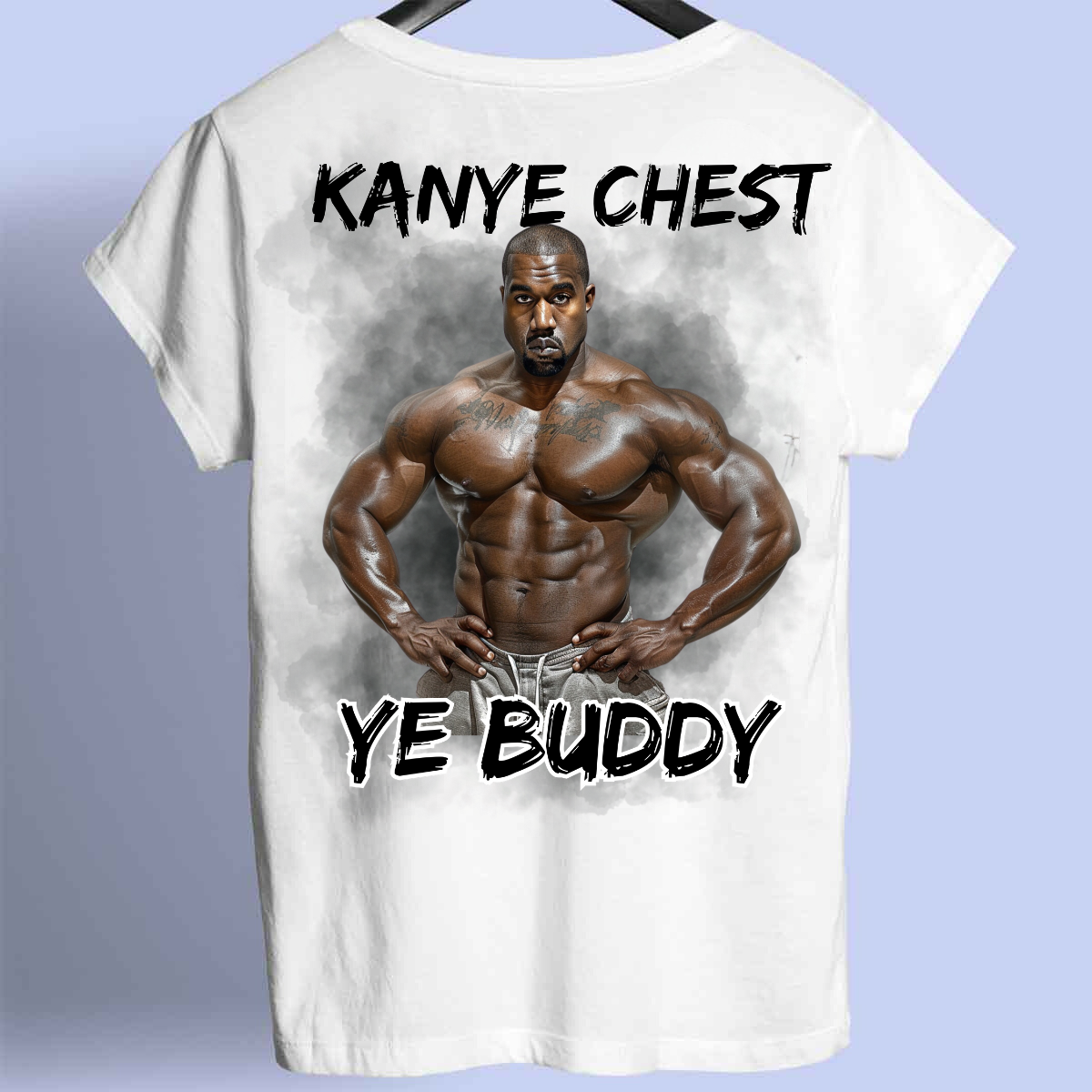 Kanye Chest - Maglietta Premium con stampa sul retro unisex