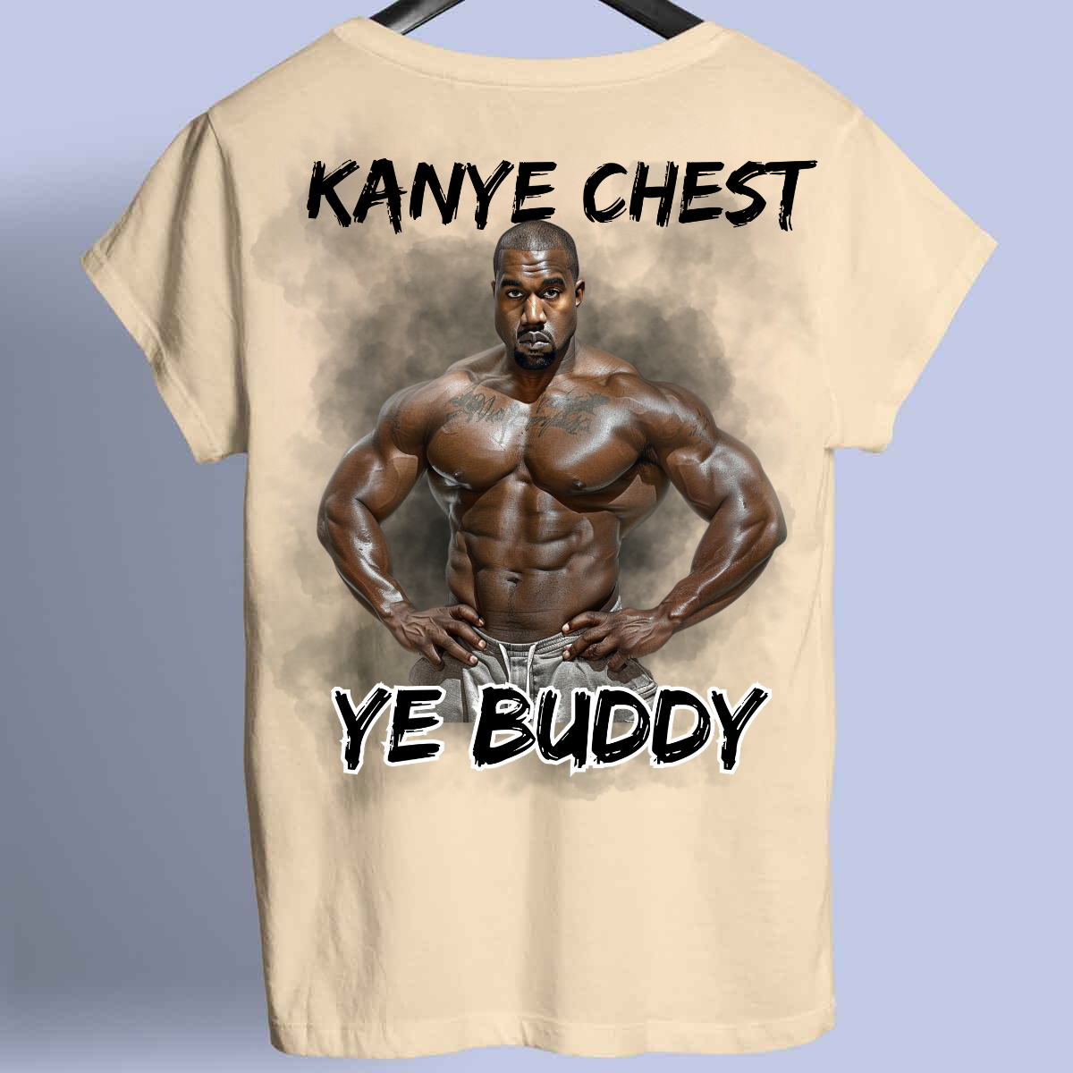 Kanye Chest - Maglietta Premium con stampa sul retro unisex