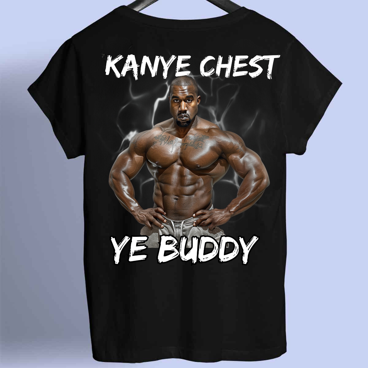 Kanye Chest - Maglietta Premium con stampa sul retro unisex