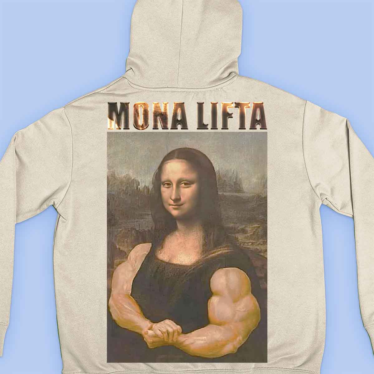 Mona Lifta - Felpa con cappuccio premium unisex con stampa sul retro