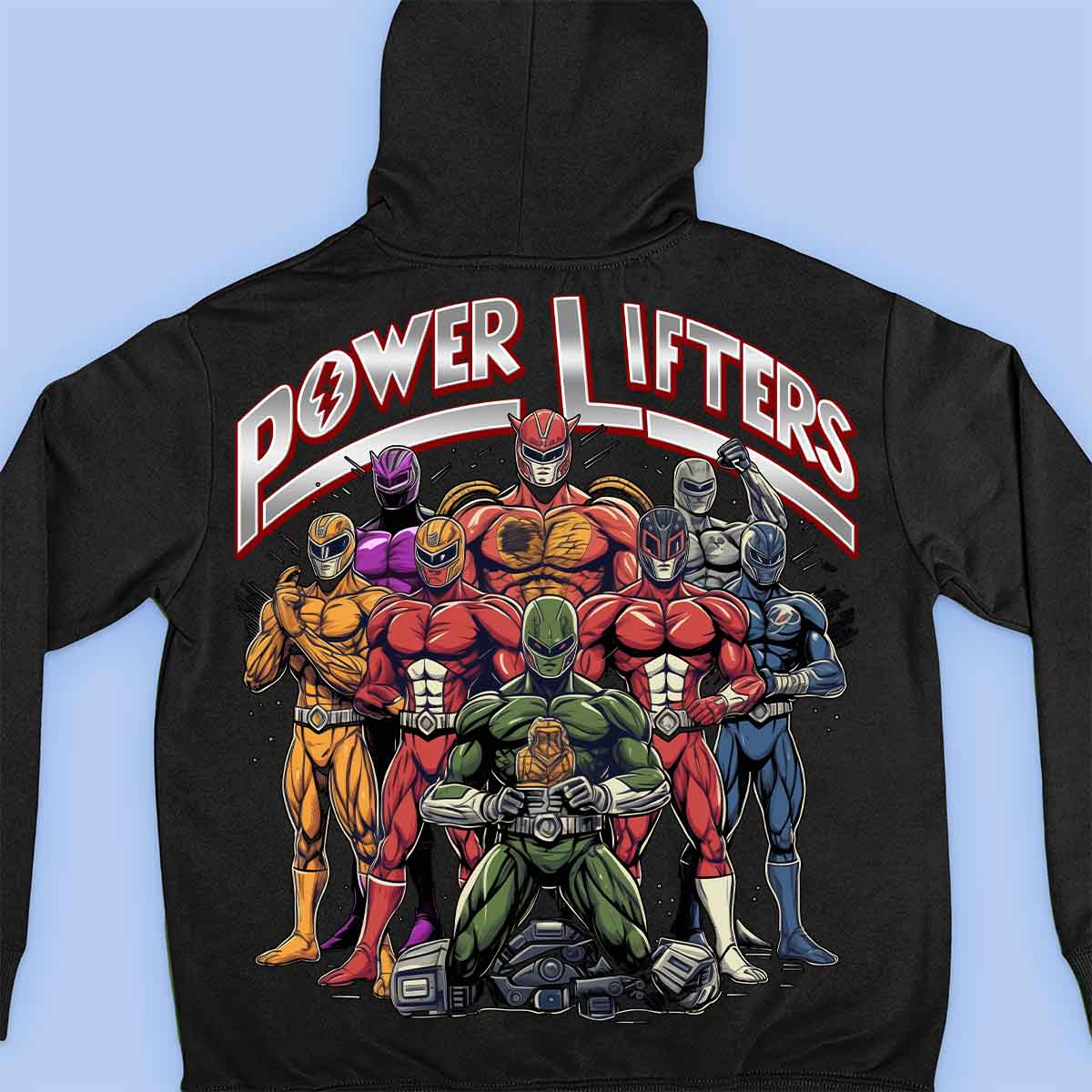 Power Lifters - Felpa con cappuccio premium con stampa unisex