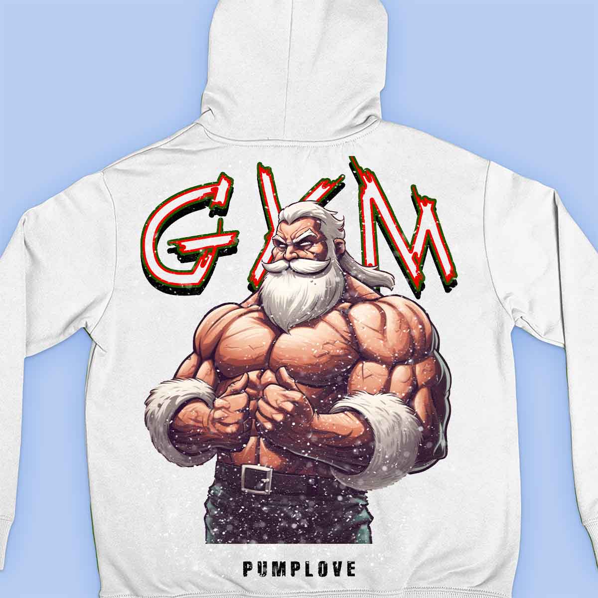 Gym Santa - Felpa con cappuccio premium con stampa unisex