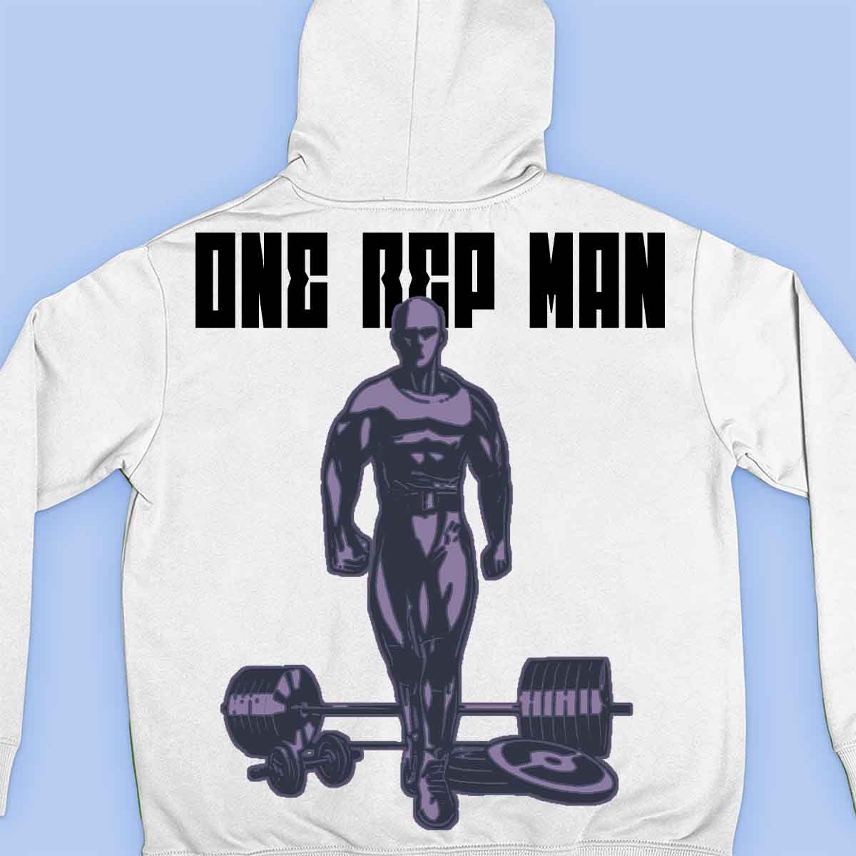 One Rep Man - Felpa con cappuccio premium con stampa unisex