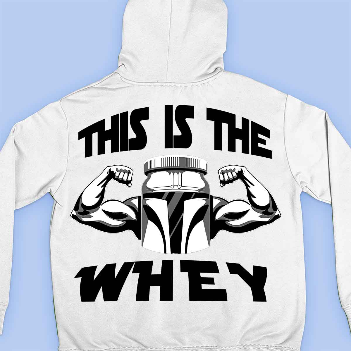 The Whey - Felpa con cappuccio premium con stampa unisex