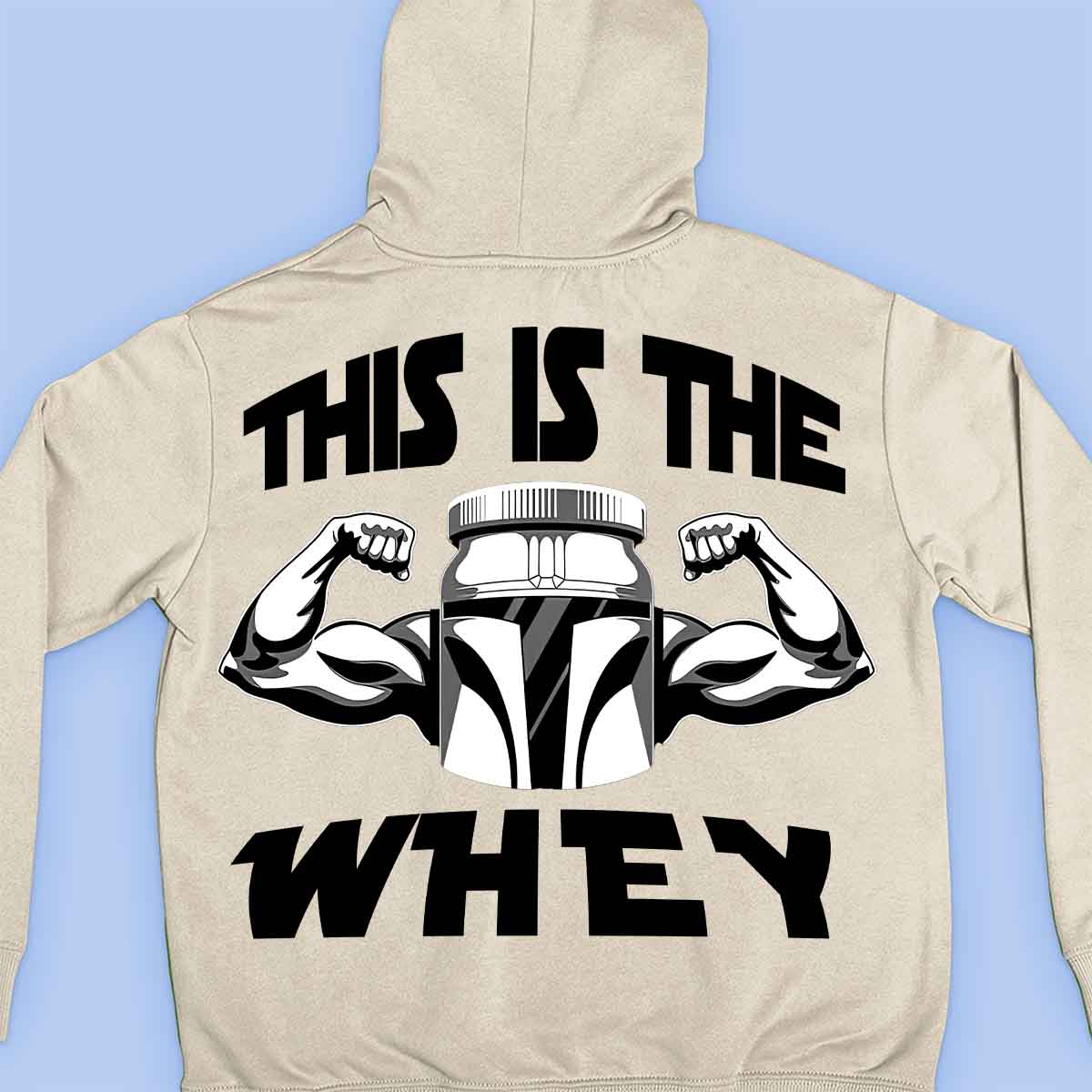 The Whey - Felpa con cappuccio premium con stampa unisex