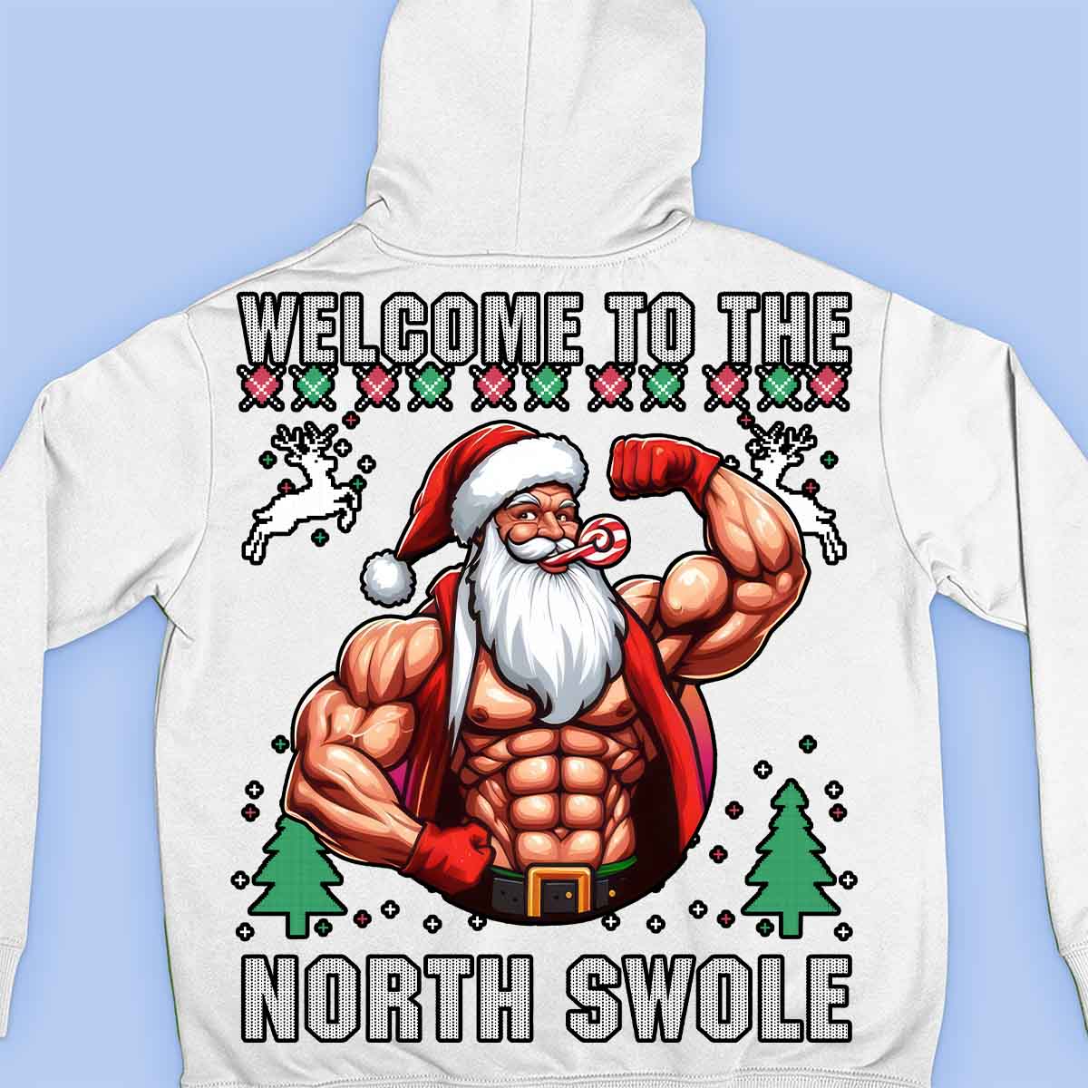 North Swole - Felpa con cappuccio premium unisex con stampa sul retro