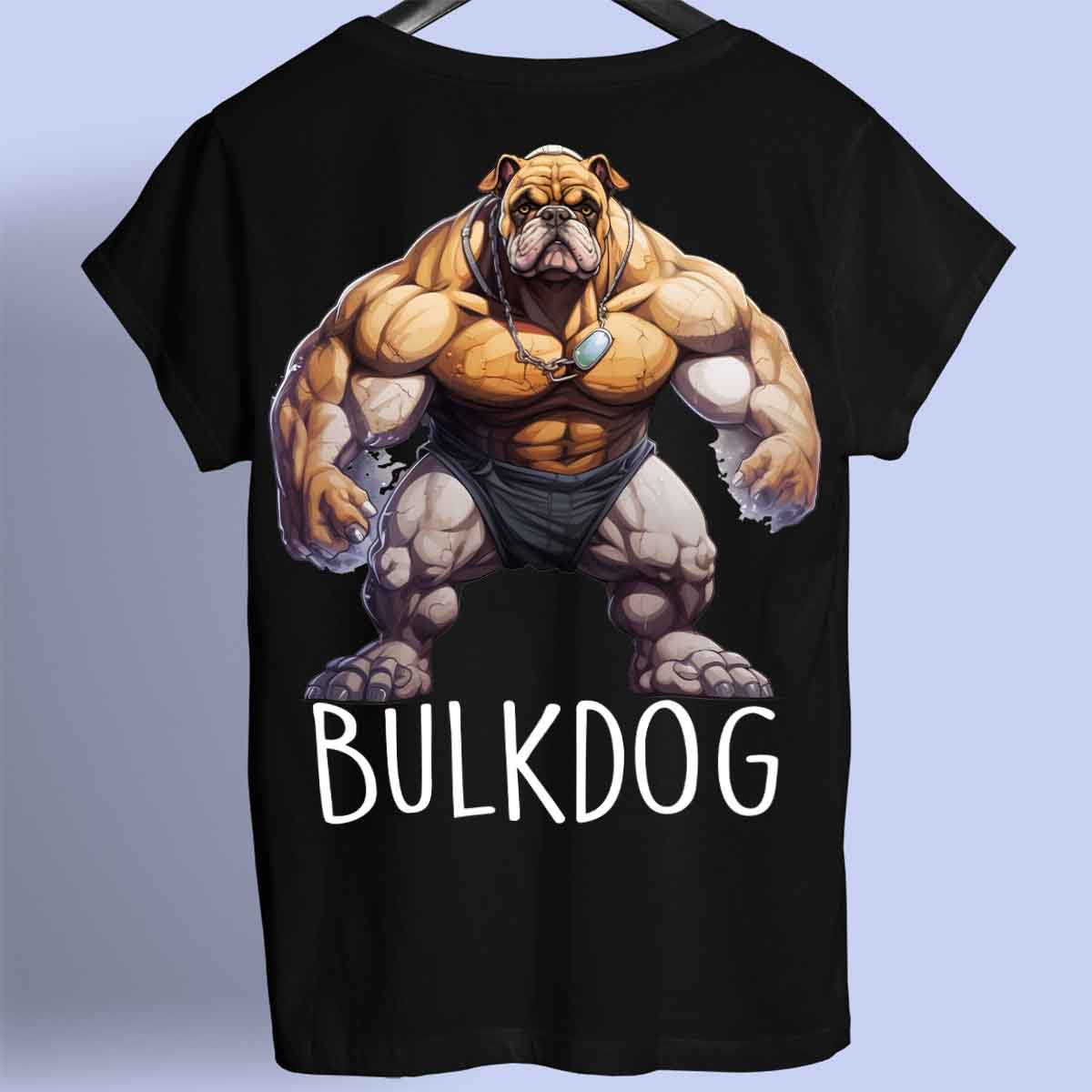 Bulldog - Maglietta Premium unisex con stampa sul retro