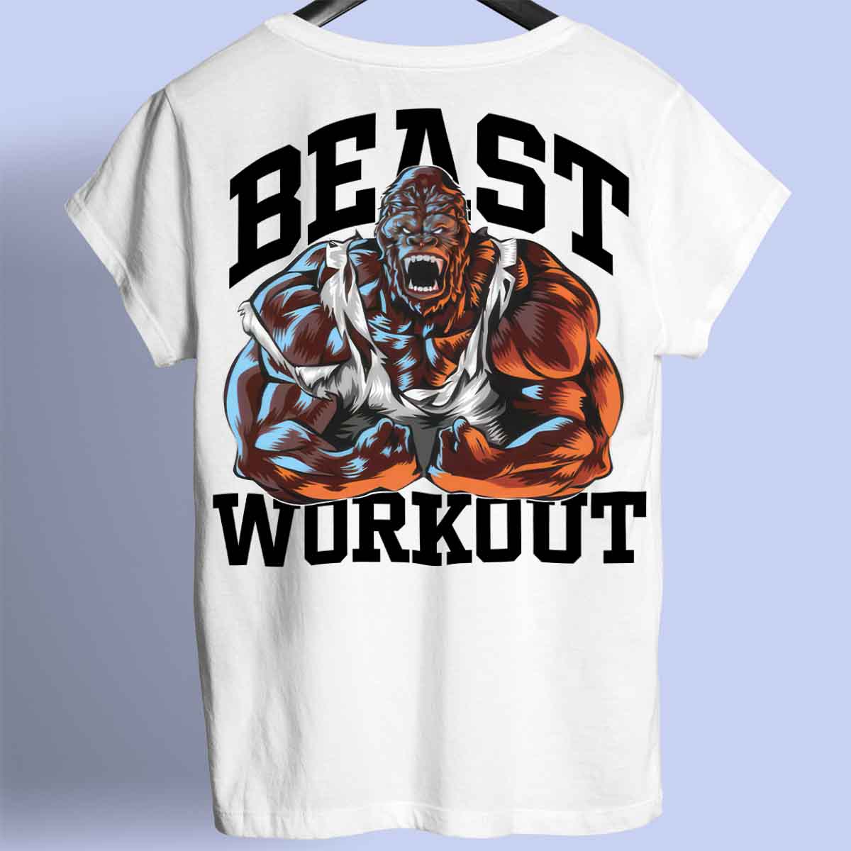 Beast Mode - T-shirt premium unisex con stampa sul retro