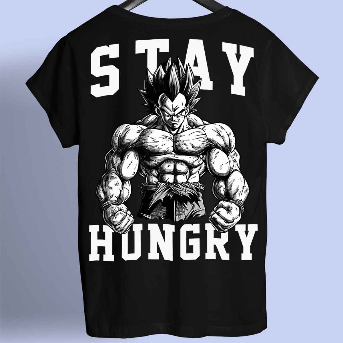 Stay Hungry - Maglietta premium unisex con stampa sul retro