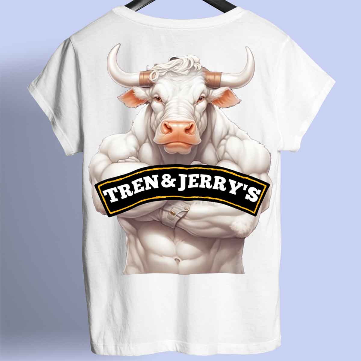 Tren&Jerry's - Maglietta Premium unisex con stampa sul retro