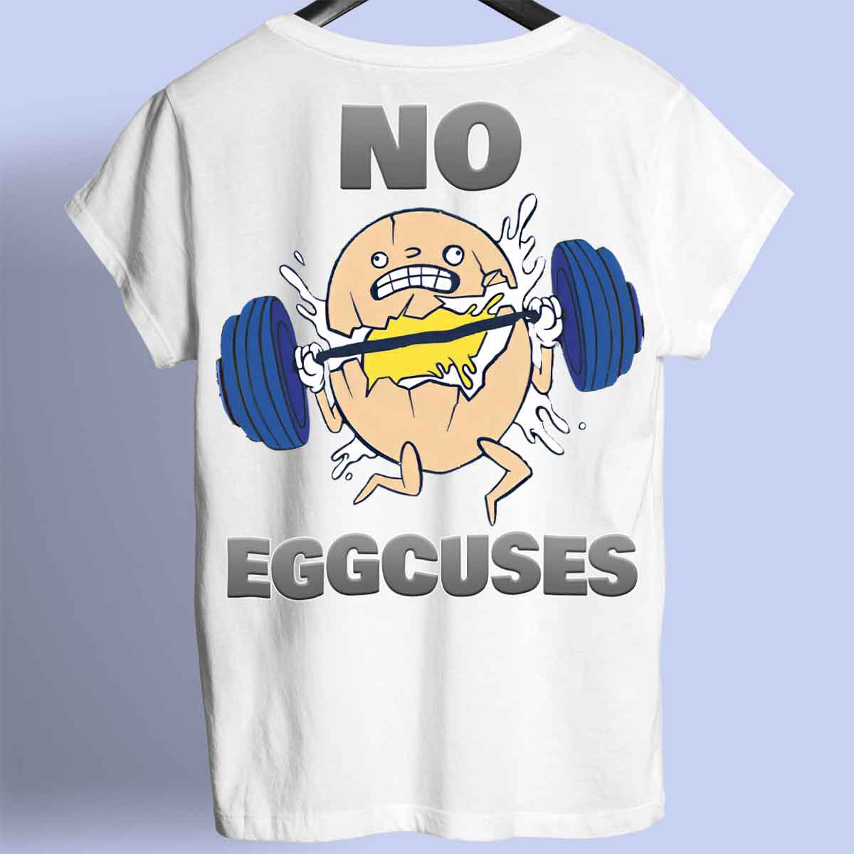 Eggcuses - Maglietta Premium unisex con stampa sul retro