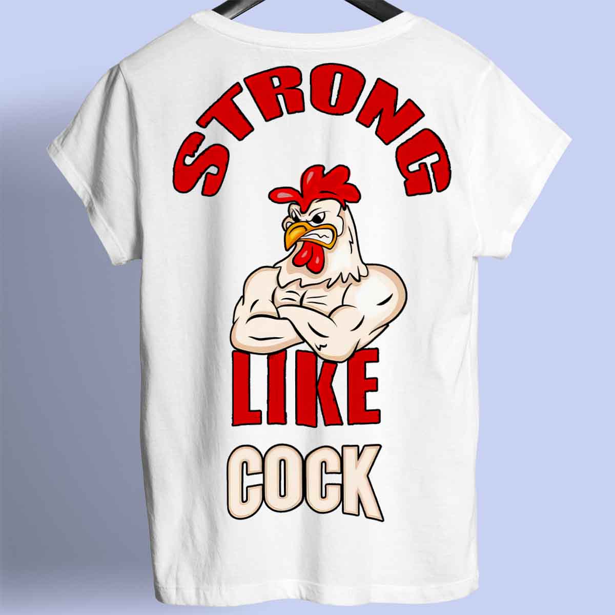 Strong Like - T-shirt premium unisex con stampa sul retro