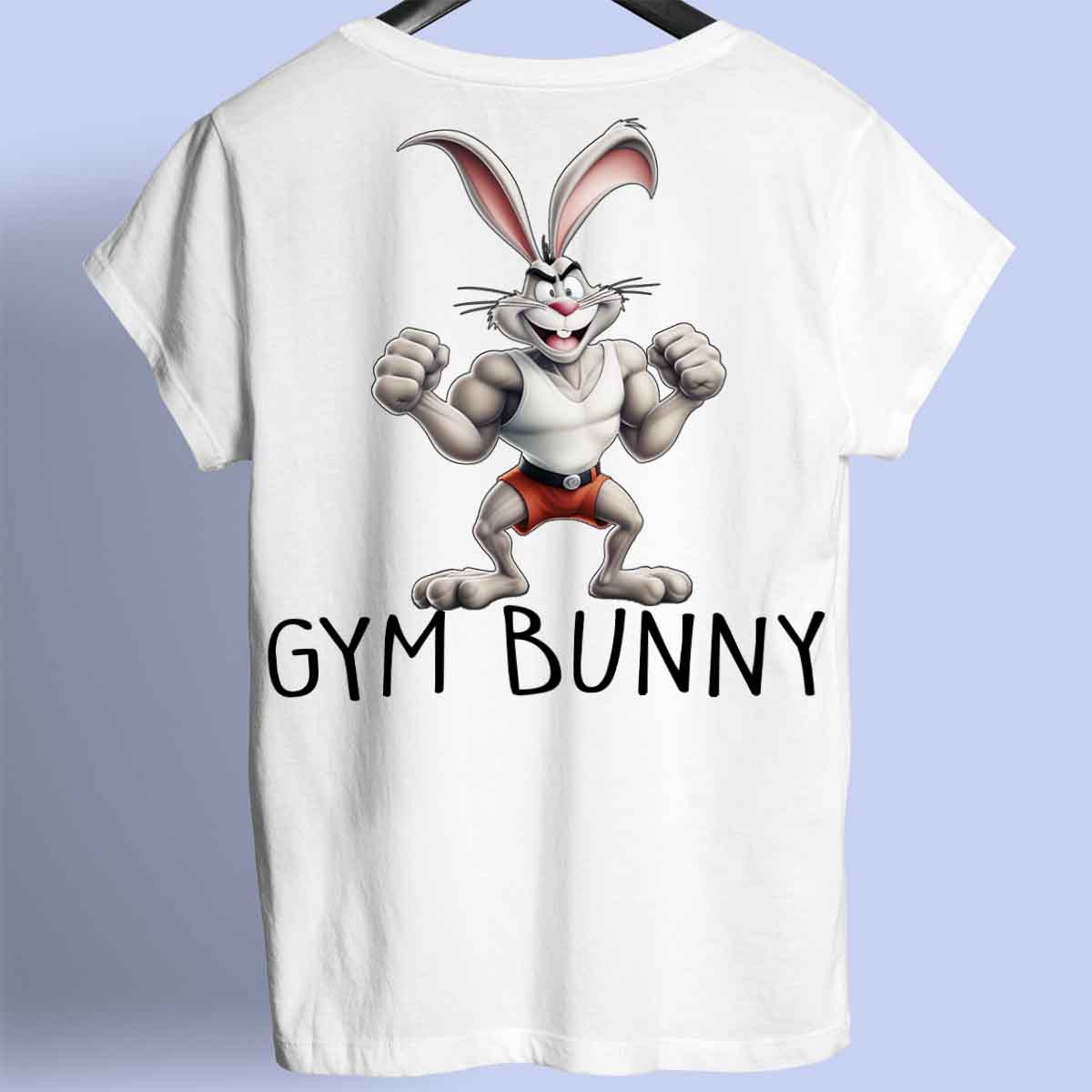 Gym Bunny - Maglietta Premium con stampa unisex