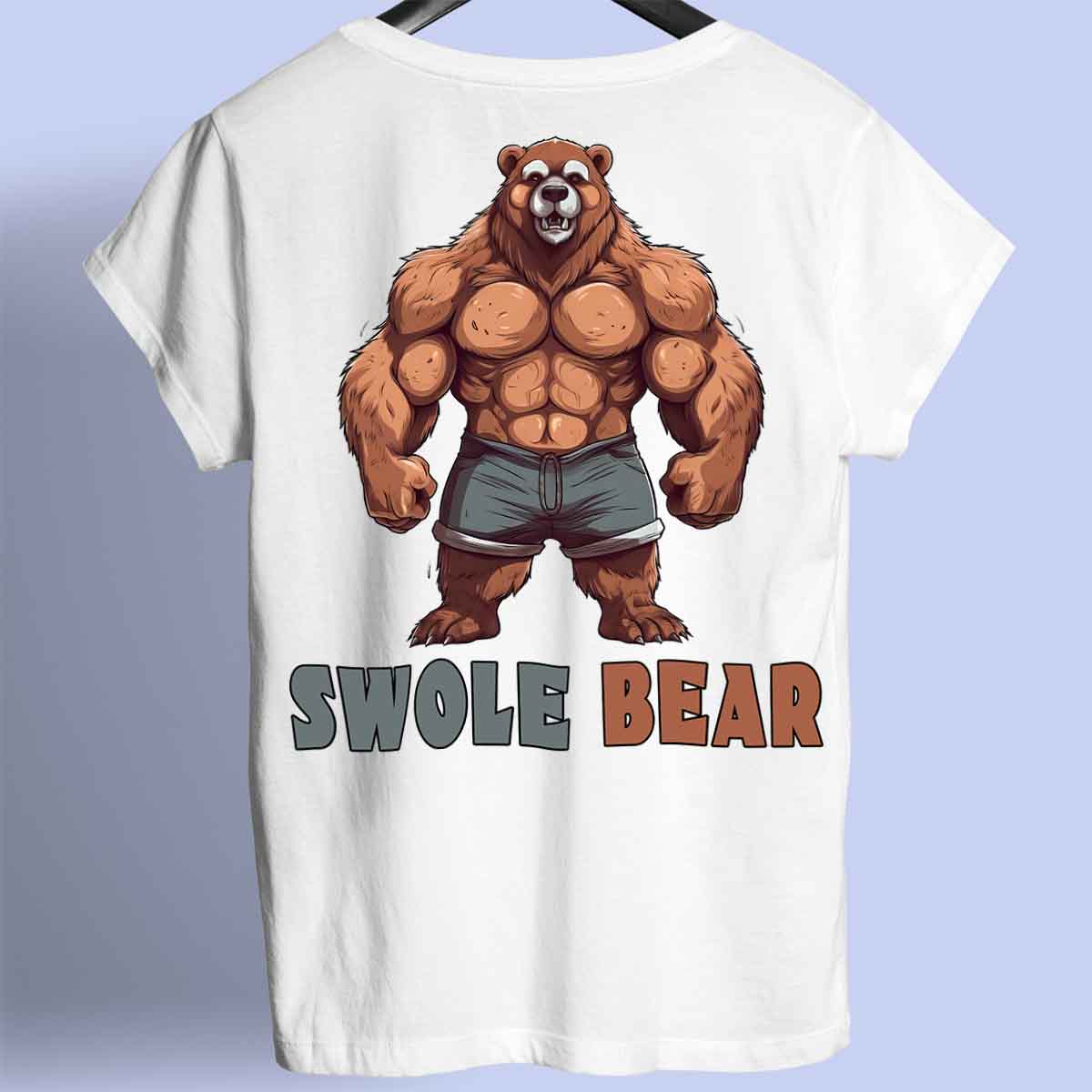 Swole Bear - Camicia Premium con stampa sul retro unisex