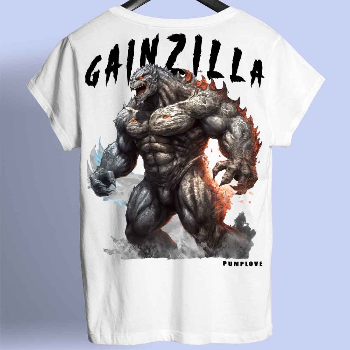 Gainzilla - Camicia Premium con stampa sul retro unisex