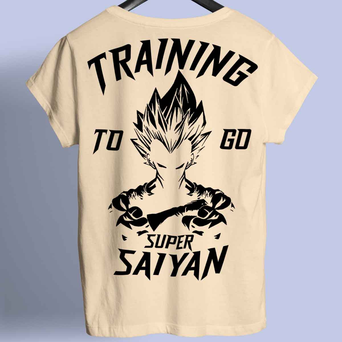 Super Saiyan - T-shirt premium unisex con stampa sul retro