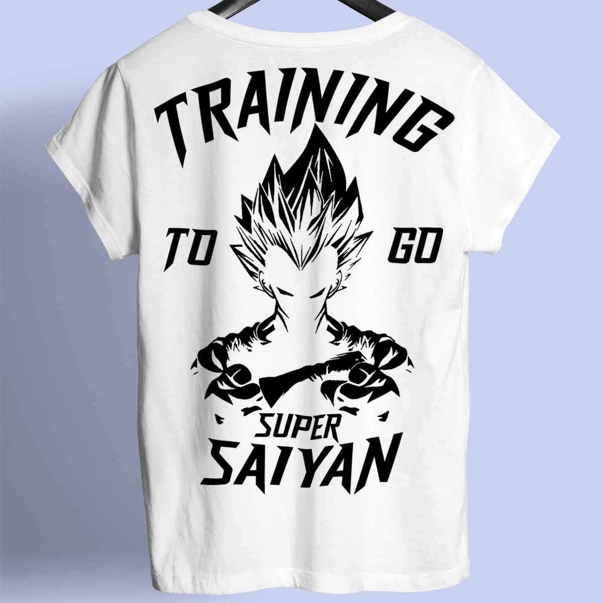 Super Saiyan - T-shirt premium unisex con stampa sul retro