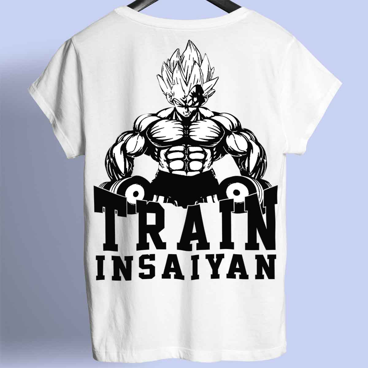 Train Insaiyan - T-shirt premium unisex con stampa sul retro