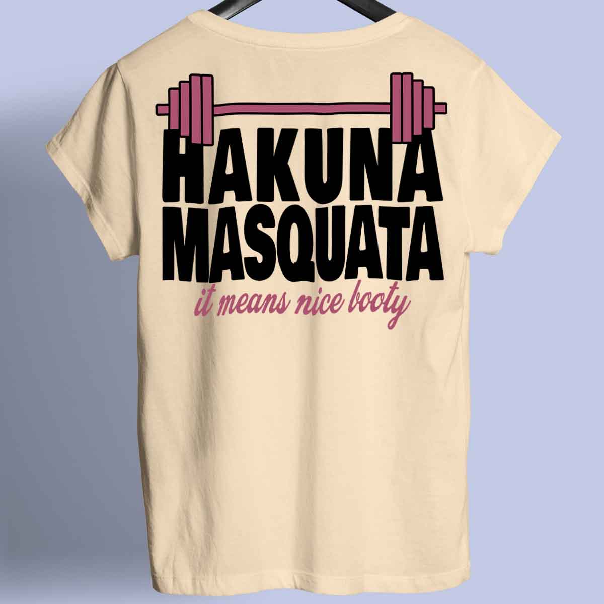 Hakuna Masquata - Maglietta Premium con stampa sul retro unisex