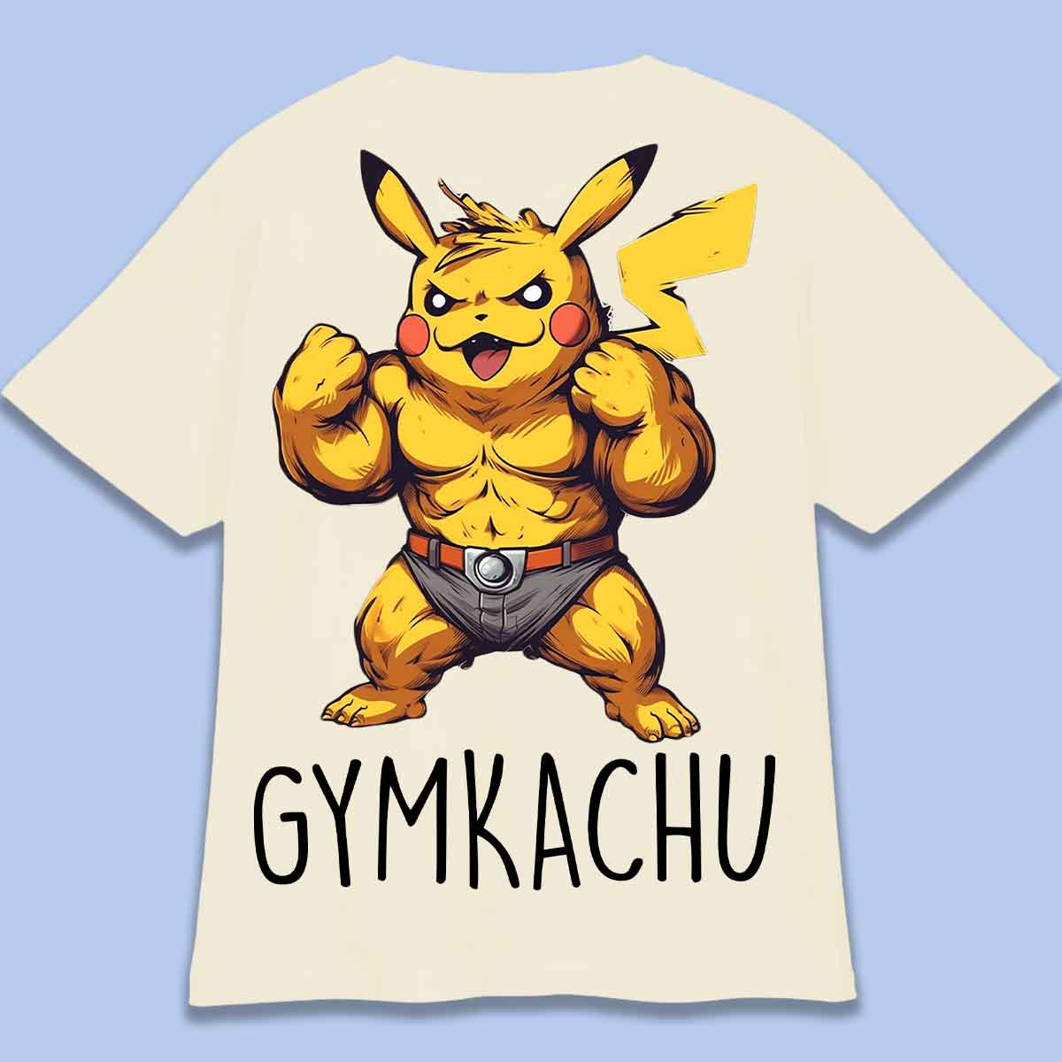 Gymkachu - T-shirt oversize unisex con stampa sul retro