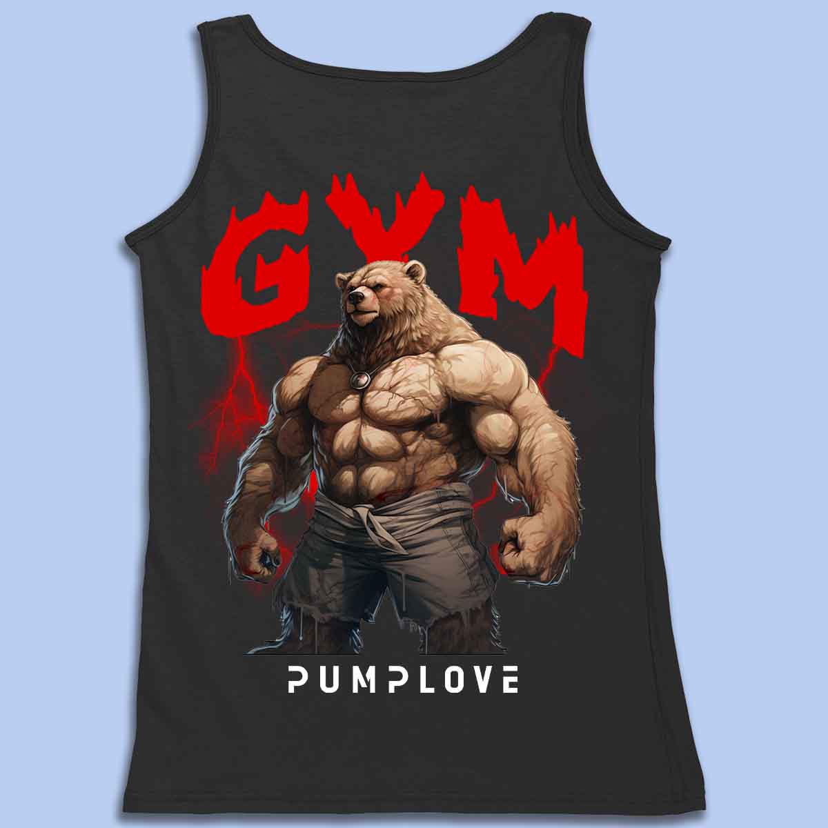 Gym Near - Canotta premium unisex con stampa sul retro