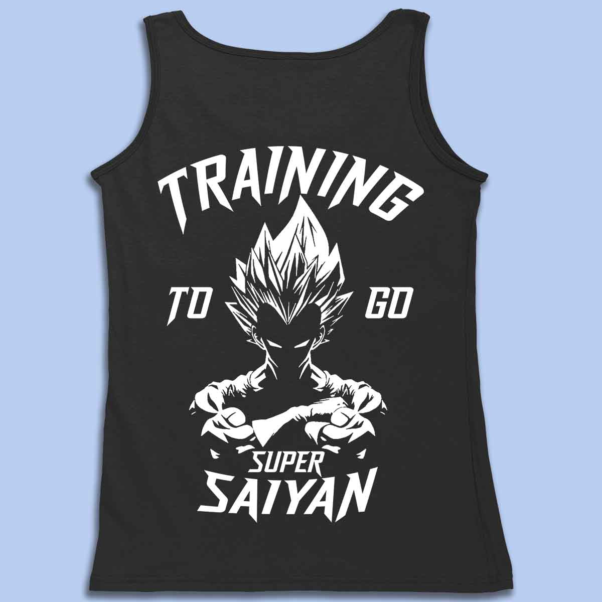 Saiyan - Canotta premium unisex con stampa sul retro