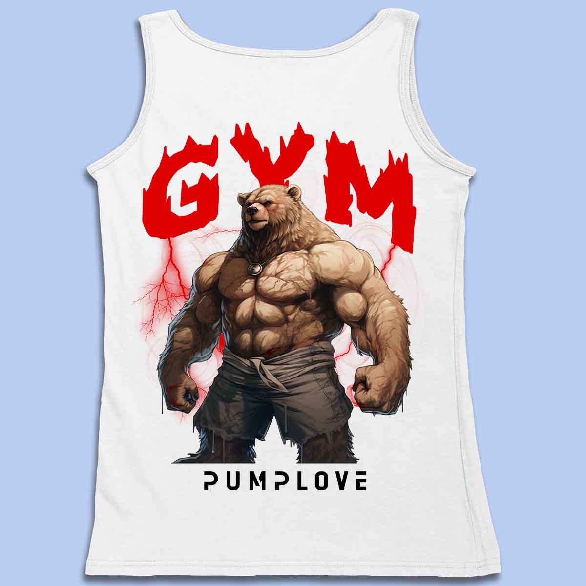 Gym Near - Canotta premium unisex con stampa sul retro