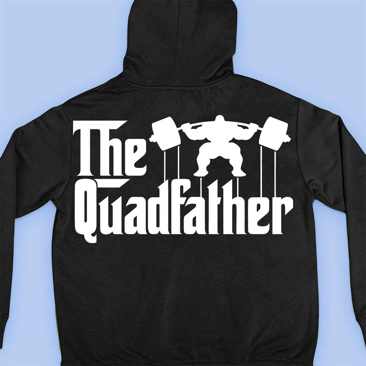 The Quadfather - Felpa con cappuccio premium unisex con stampa sul retro