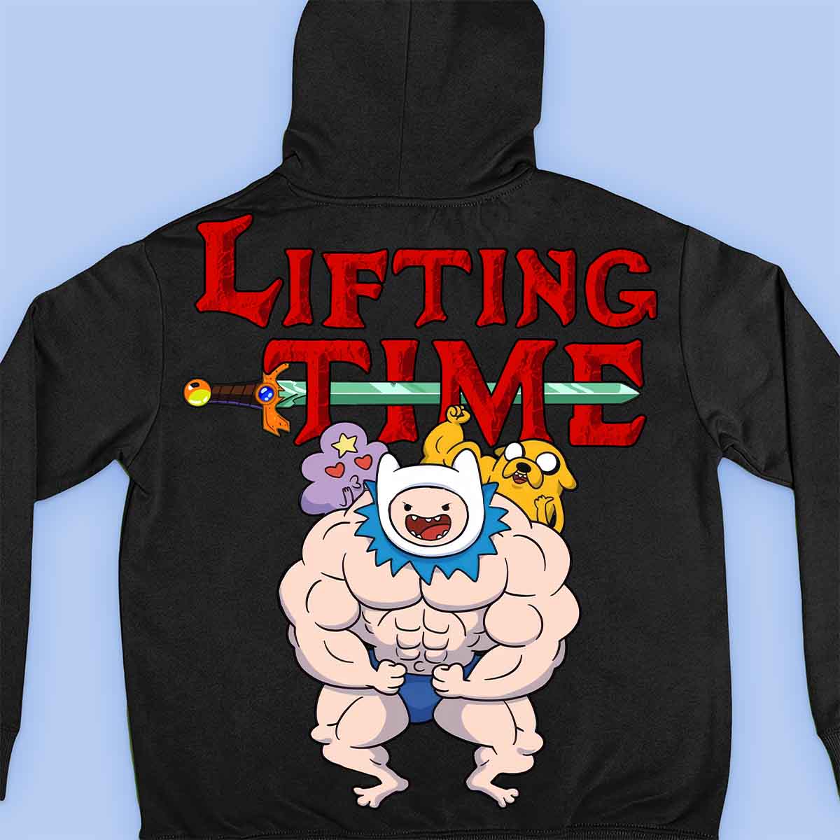 Lifting Time - Felpa con cappuccio premium con stampa unisex