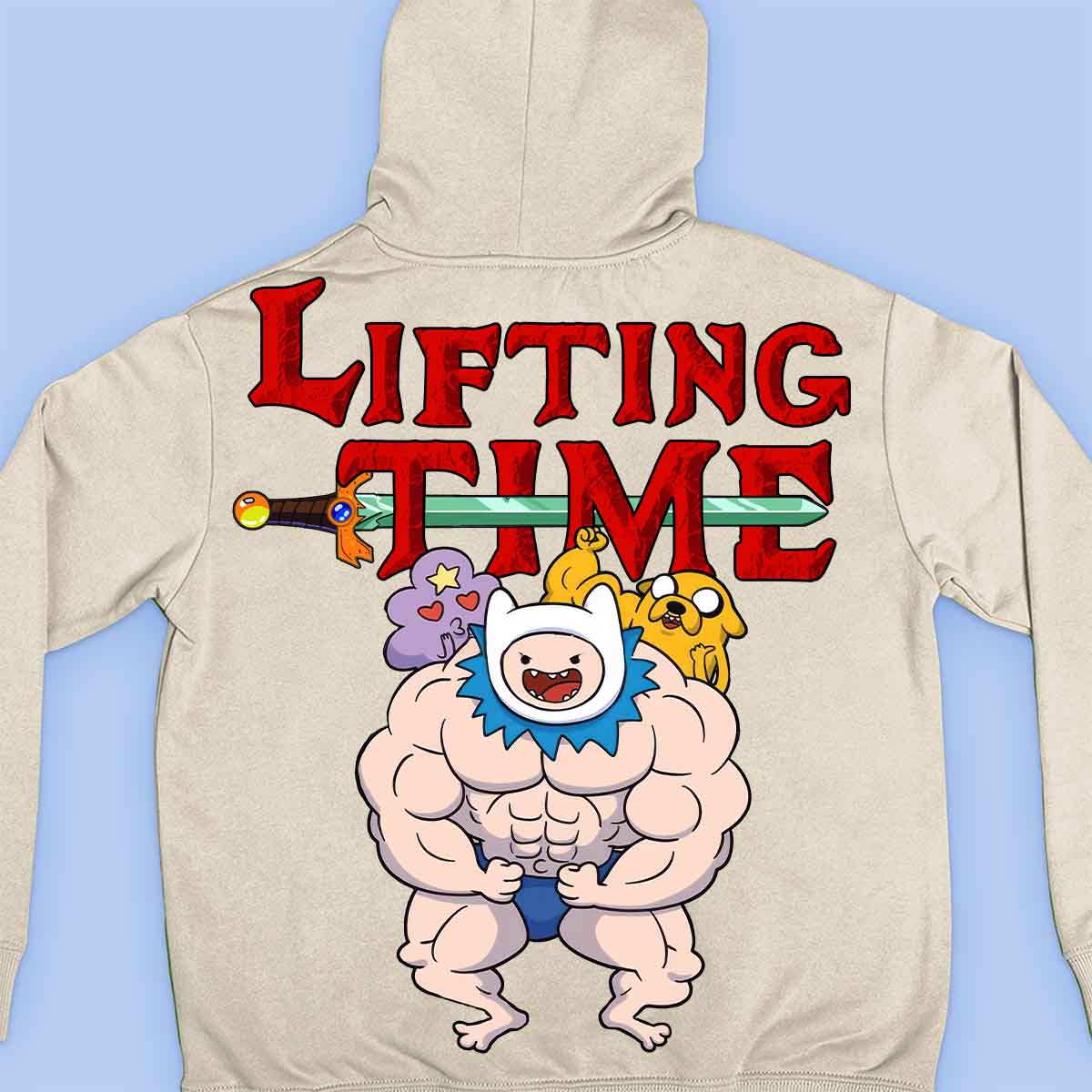 Lifting Time - Felpa con cappuccio premium con stampa unisex